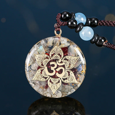 Spiritual Garnet Orgonite Necklace