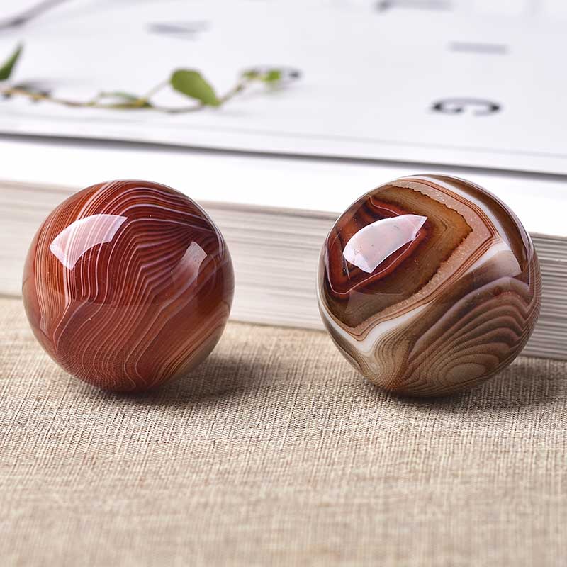 Red Agate Stone Ball