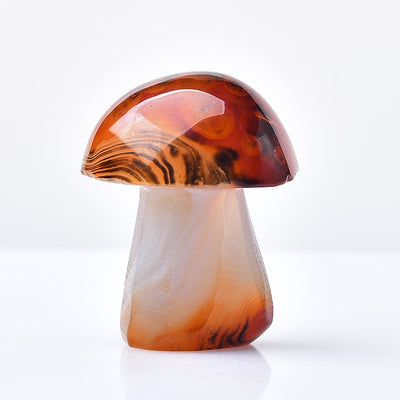 Red Agate Mushroom Ornament