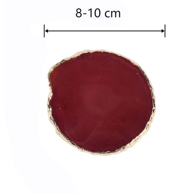 Revitalizing Red Agate Crystal Coaster