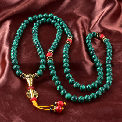 Malachite Sacred Heart 108 Mala