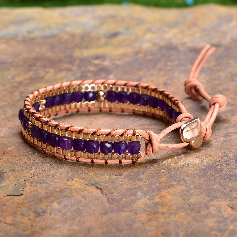 Amethyst Angel Wrap Bracelet