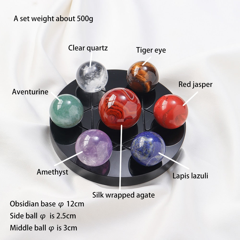 Chakra Healing Matrix Crystal Ball Set