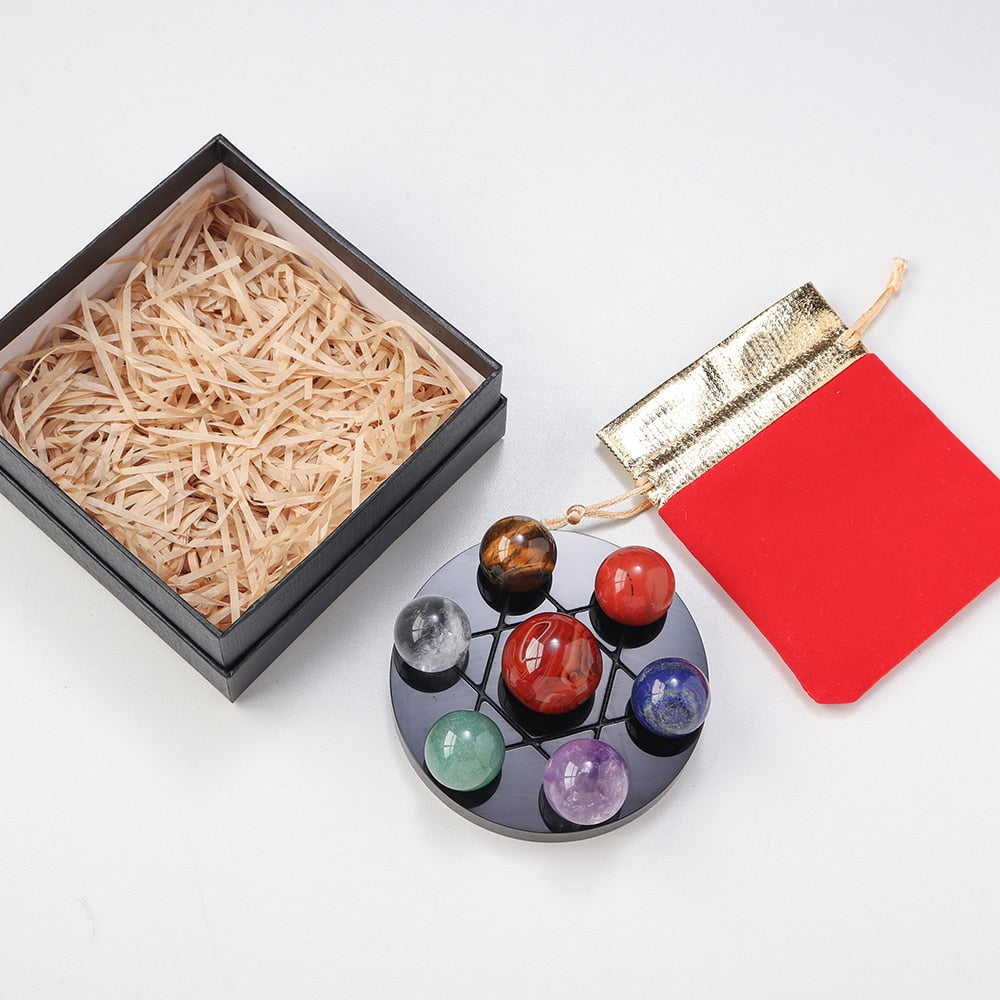 Chakra Healing Matrix Crystal Ball Set