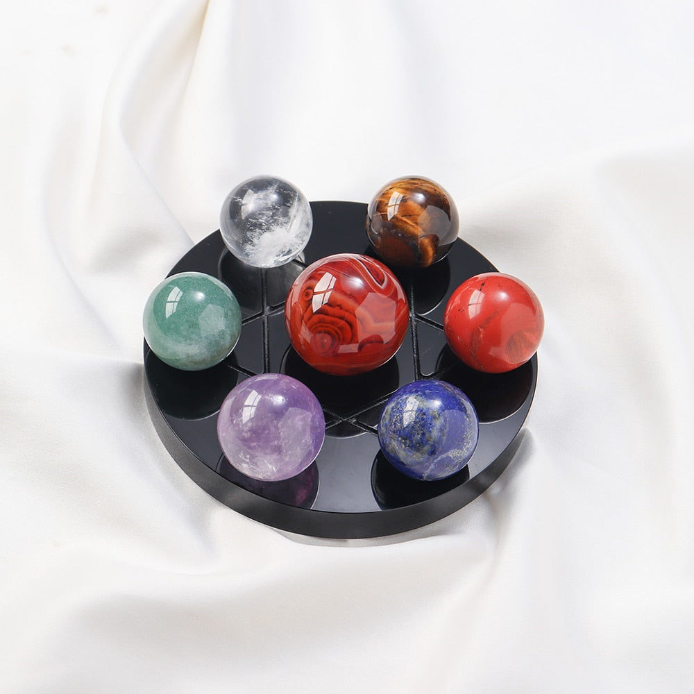 Chakra Healing Matrix Crystal Ball Set