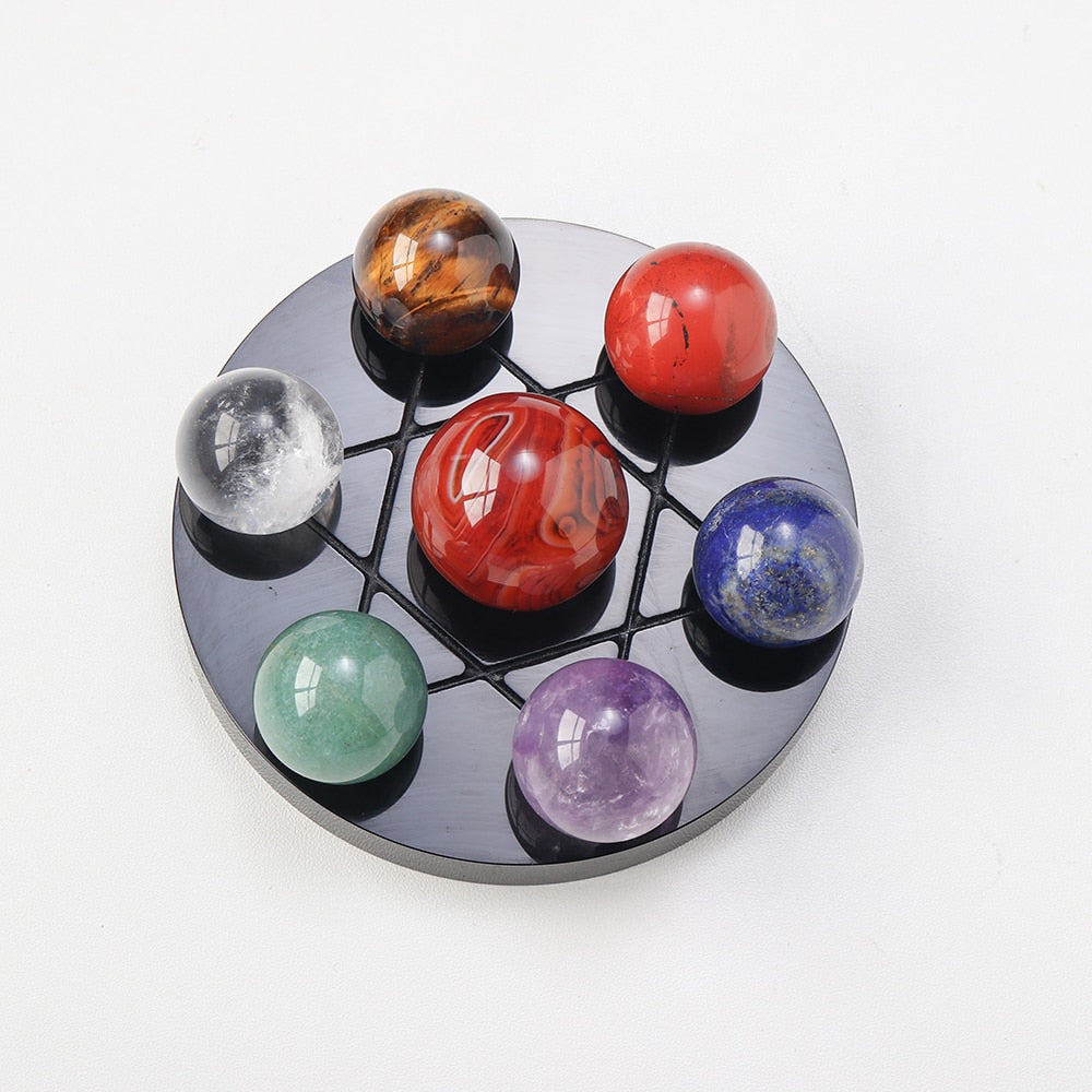 Chakra Healing Matrix Crystal Ball Set