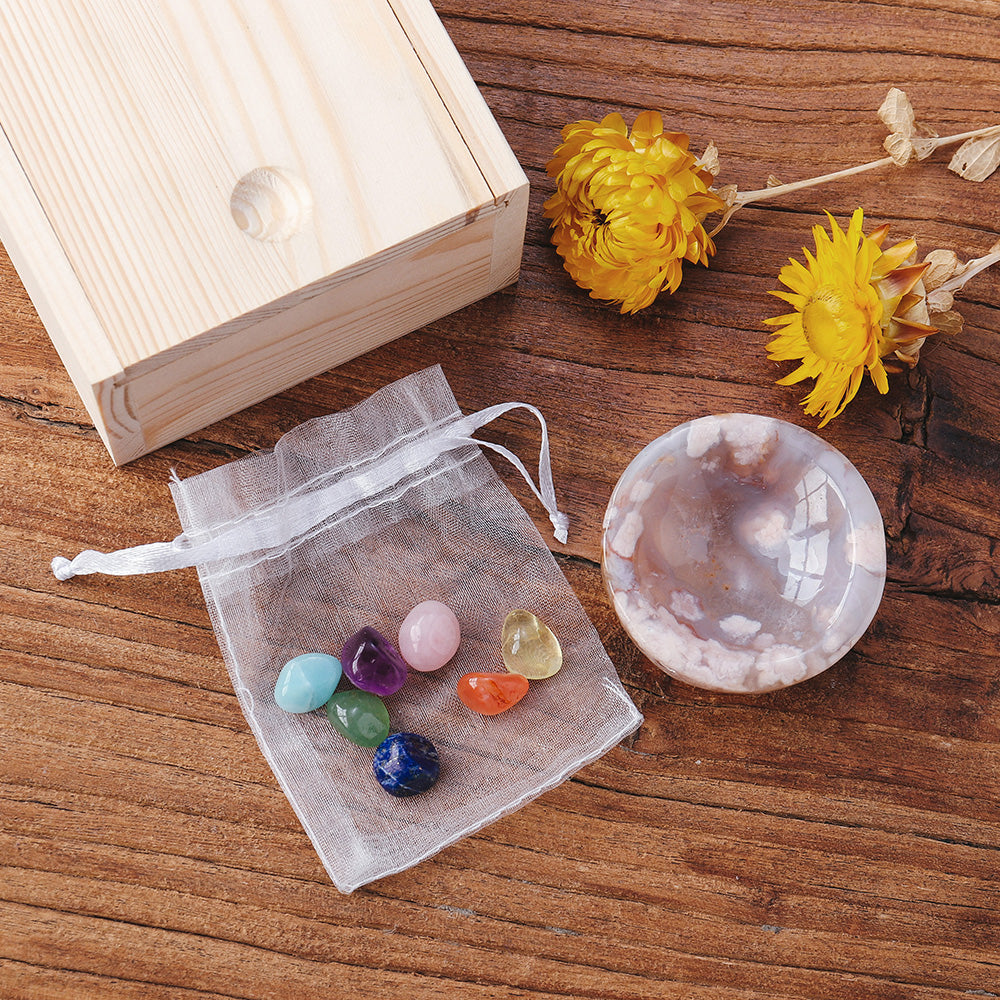 Blossoming Chakras Crystal Bowl Set