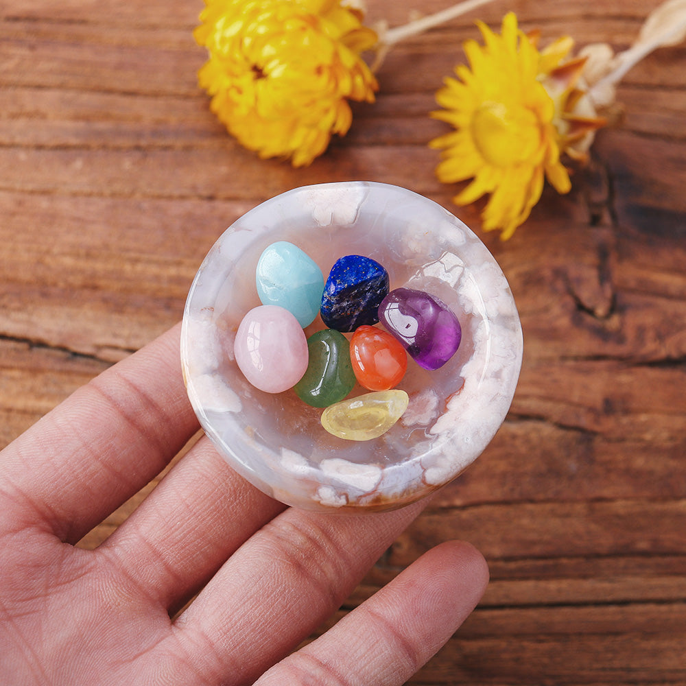 Blossoming Chakras Crystal Bowl Set