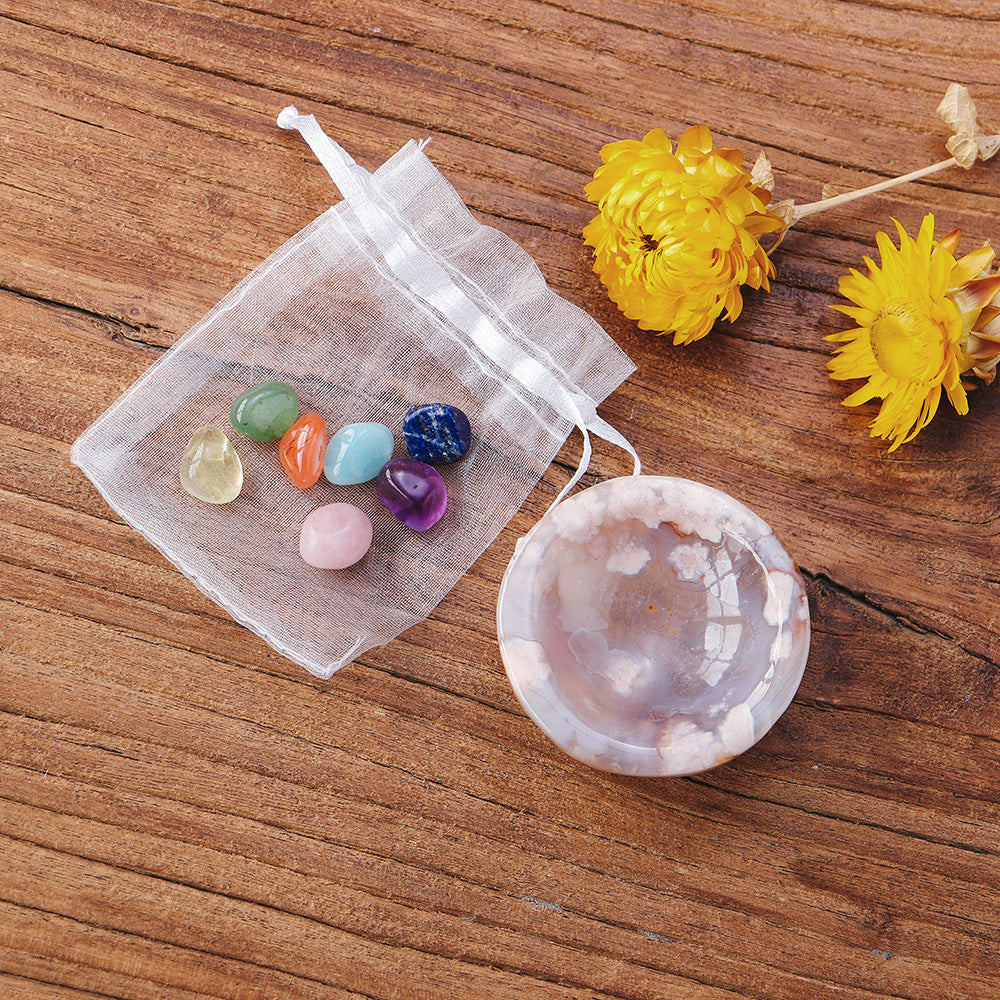 Blossoming Chakras Crystal Bowl Set