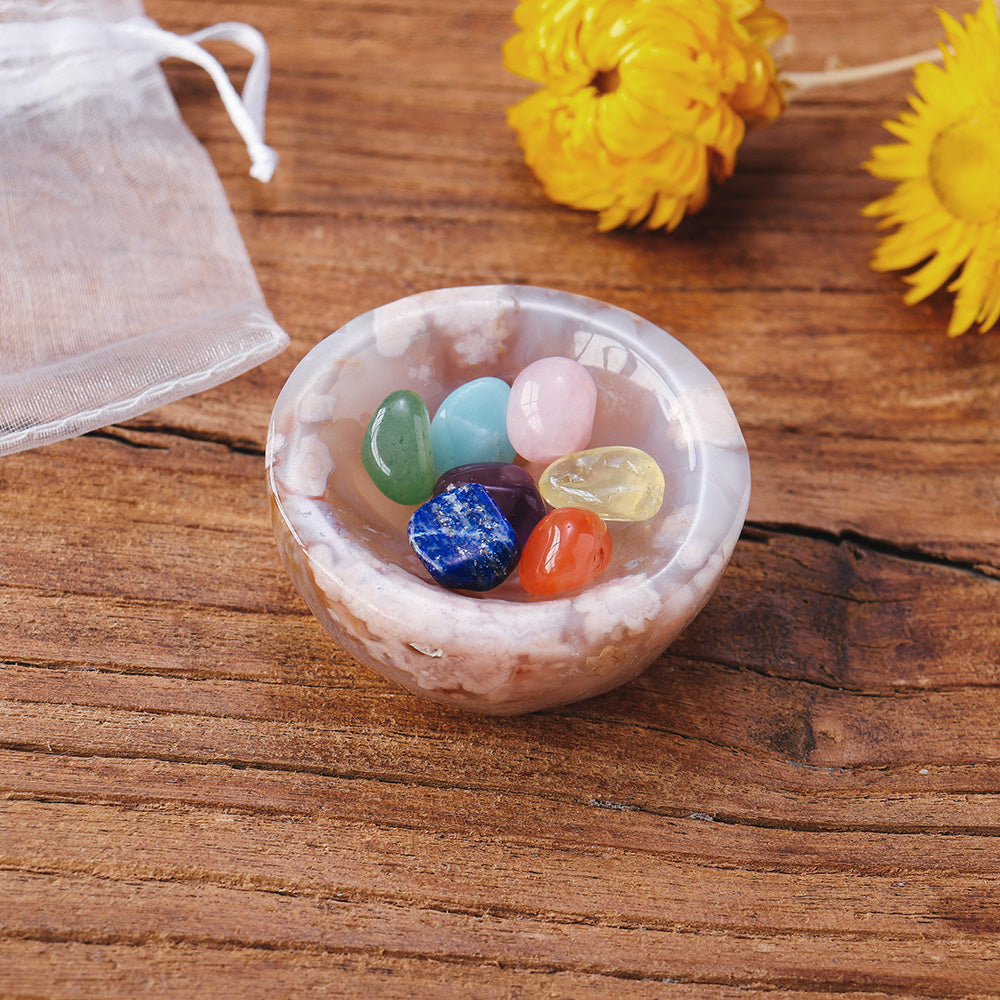 Blossoming Chakras Crystal Bowl Set