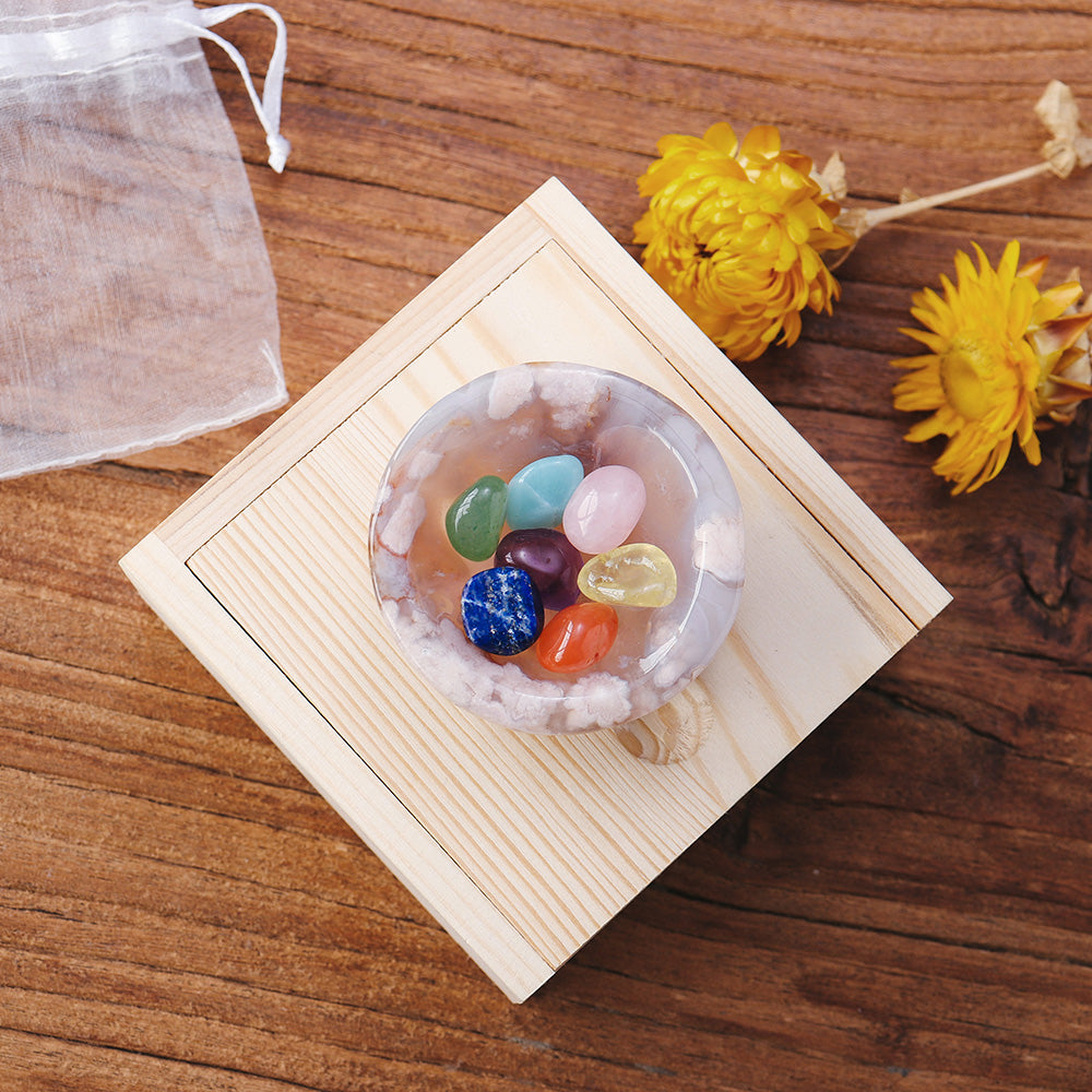 Blossoming Chakras Crystal Bowl Set