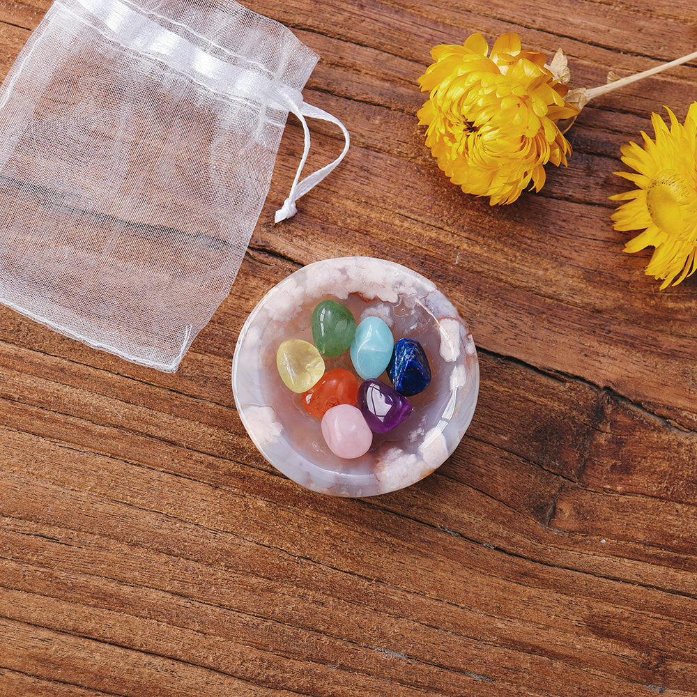 Blossoming Chakras Crystal Bowl Set