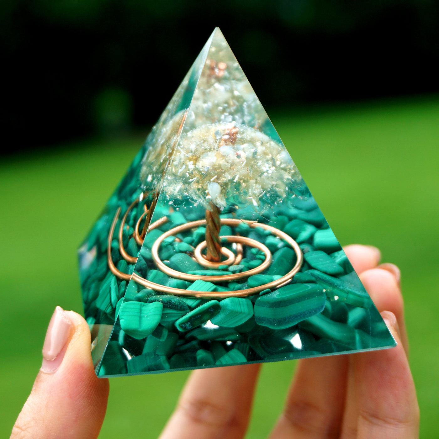 Manifesting Magic Malachite Pyramid