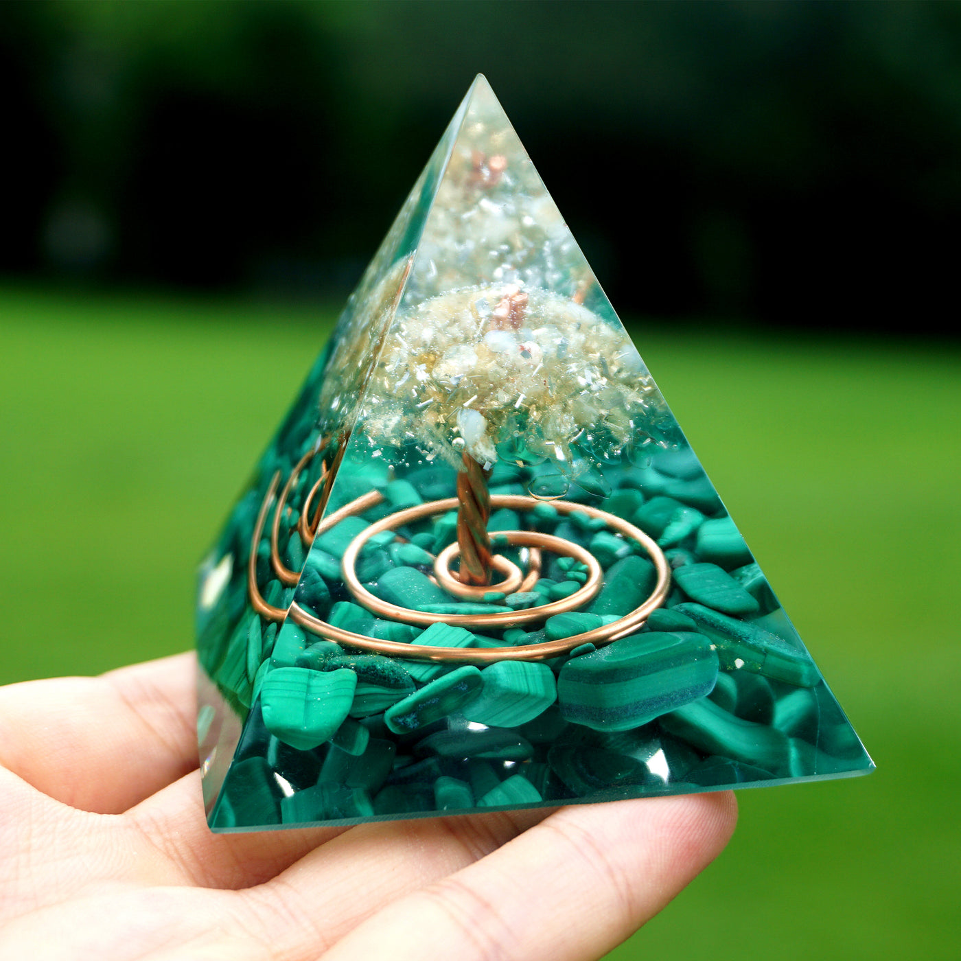 Manifesting Magic Malachite Pyramid