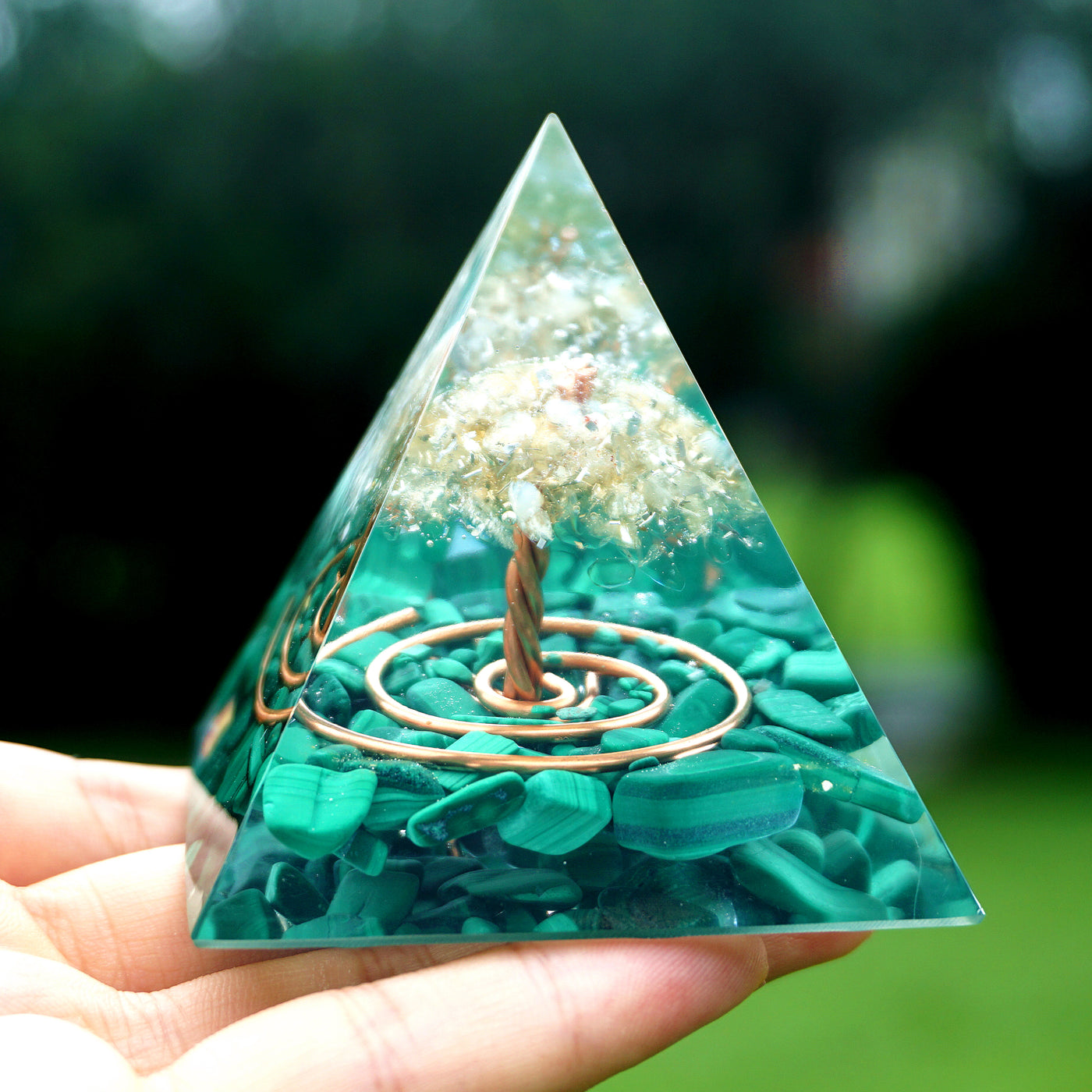 Manifesting Magic Malachite Pyramid