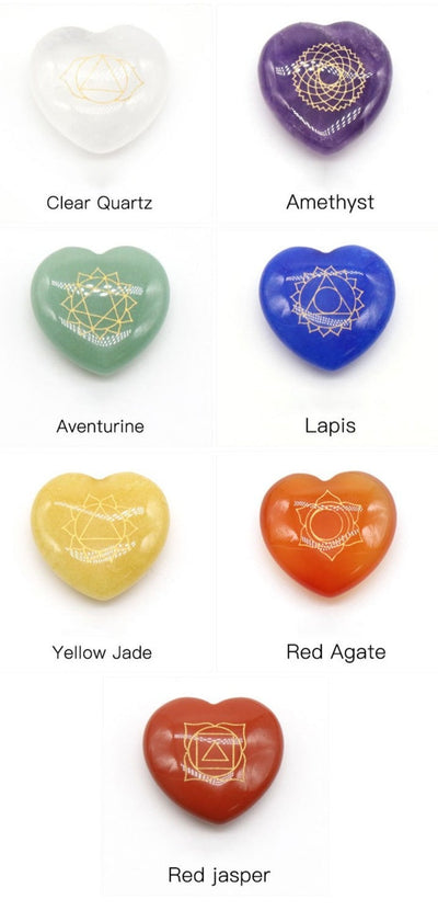 Chakra Glow Up Heart Stones