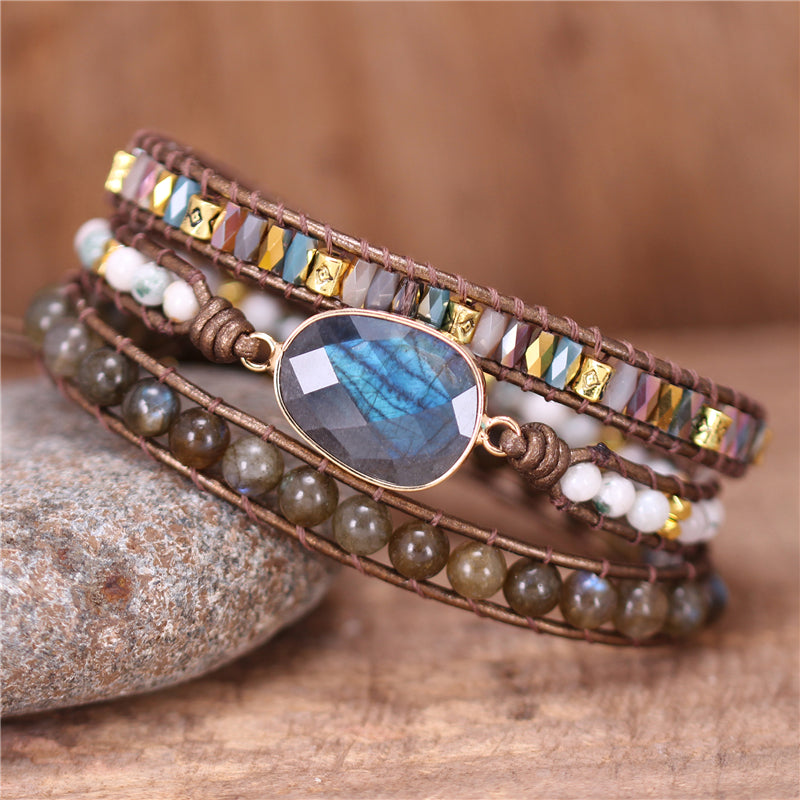 Inner Magical Labradorite Wrap Bracelet