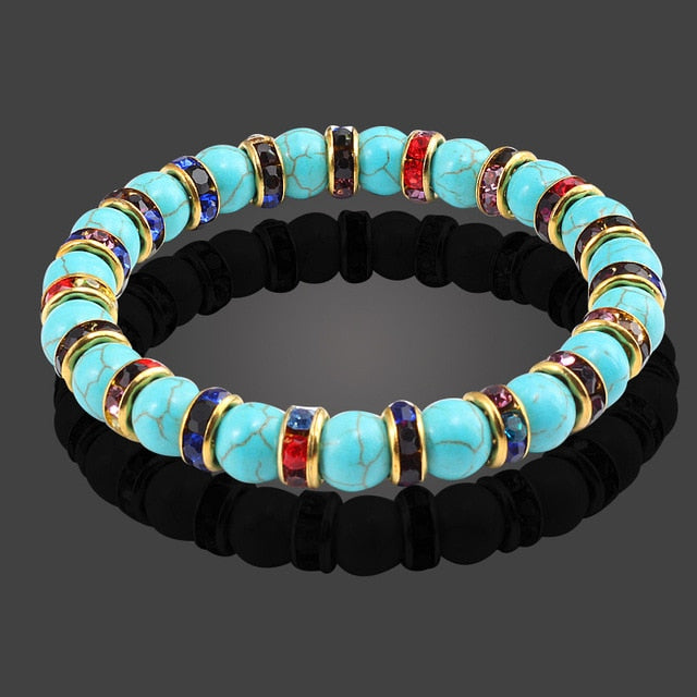 Multicolor Natural Crystal Energy Bracelet