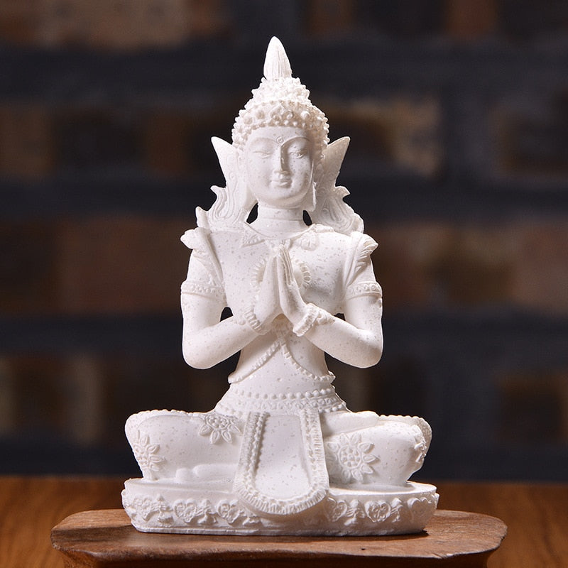 Natural Sandstone Buddha Miniature Statue