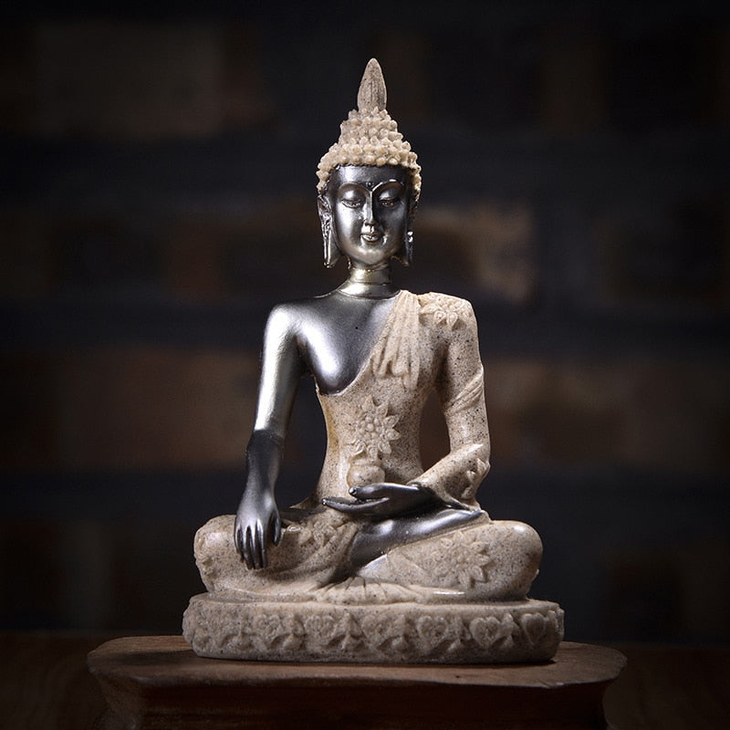 Natural Sandstone Buddha Miniature Statue