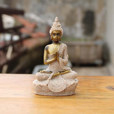 Natural Sandstone Buddha Miniature Statue