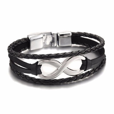 Genuine Leather Infinity Bracelet