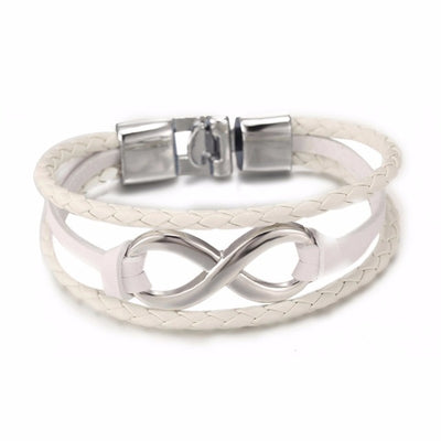 Genuine Leather Infinity Bracelet