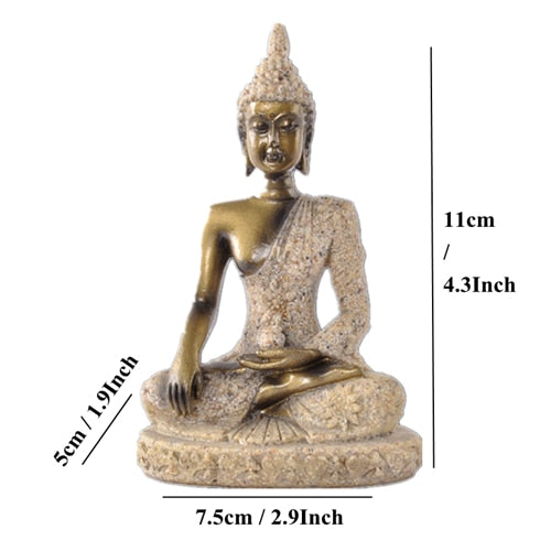 Natural Sandstone Buddha Miniature Statue