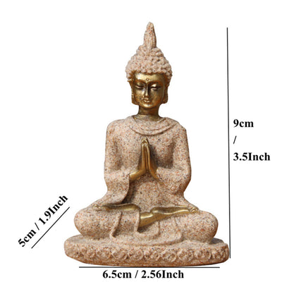 Natural Sandstone Buddha Miniature Statue