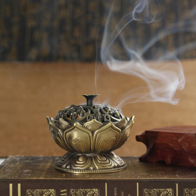 Spiritual Meditation Lotus Flower Incense Burner