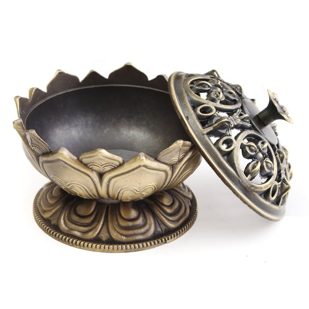 Spiritual Meditation Lotus Flower Incense Burner