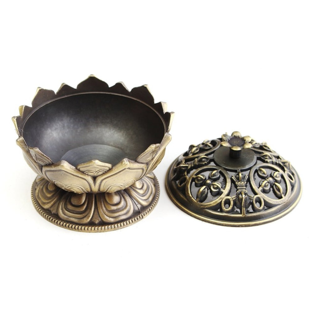 Spiritual Meditation Lotus Flower Incense Burner