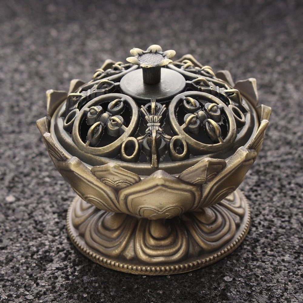 Spiritual Meditation Lotus Flower Incense Burner