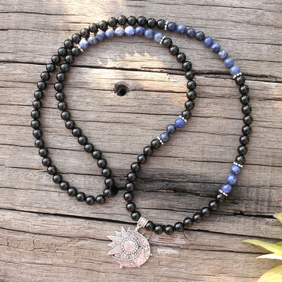 Sodalite and Black Onyx Mala Set