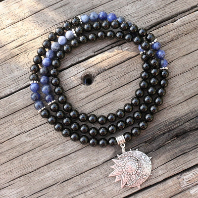 Sodalite and Black Onyx Mala Set