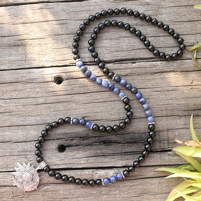 Sodalite and Black Onyx Mala Set