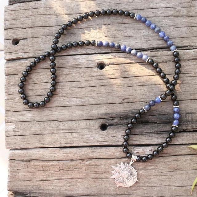 Sodalite and Black Onyx Mala Set