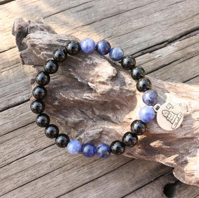 Sodalite and Black Onyx Mala Set