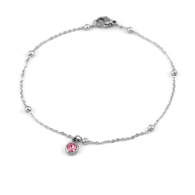 Lucky Birthstone Cable Chain Bracelet