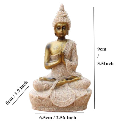 Natural Sandstone Buddha Miniature Statue