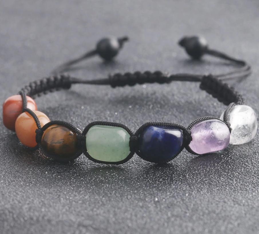 Reiki Healing Chakra Braided Bracelet