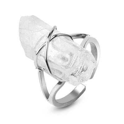 Cleansing Quartz Open Ring + FREE Quartz Bracelet