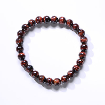 ROXY 3 Natural Red Tiger Eye Beads Bracelet Bracelet