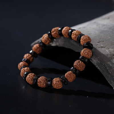 ROXY Six True Words Natural Coconut Shell and Rudraksha Bracelet Bracelet