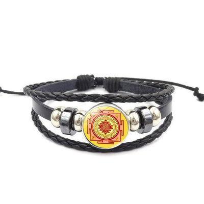 Sacred Sri Yantra Multilayer Leather Bracelet style4 Bracelet