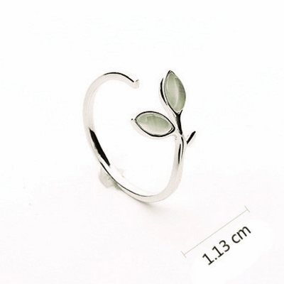 Seedling of Life Sterling Silver Opal Ring Rings