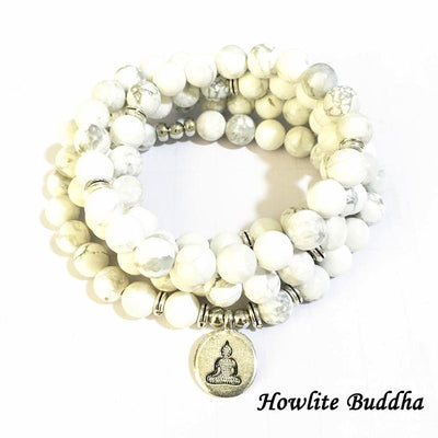 Soothing Howlite 108 Mala Wrap Bracelet Mala