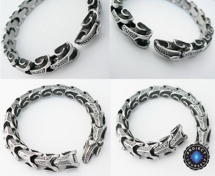 Stainless Steel Dragon Hide Bracelet Bracelet