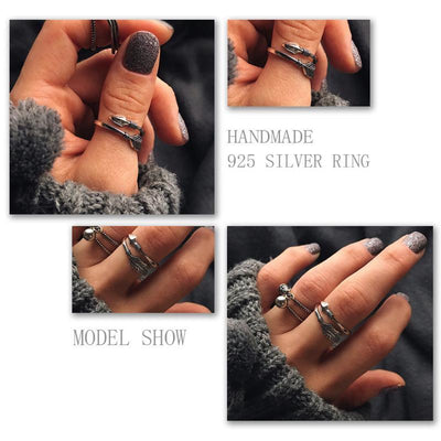 Sterling Silver Arrow Open Ring Rings