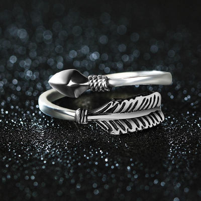 Sterling Silver Arrow Open Ring Rings